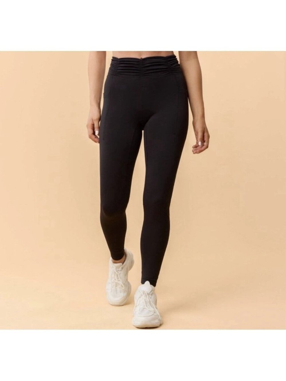 NWT Blogilates Women's Ruched Waist Leggings - Black Size XS MSRP $40